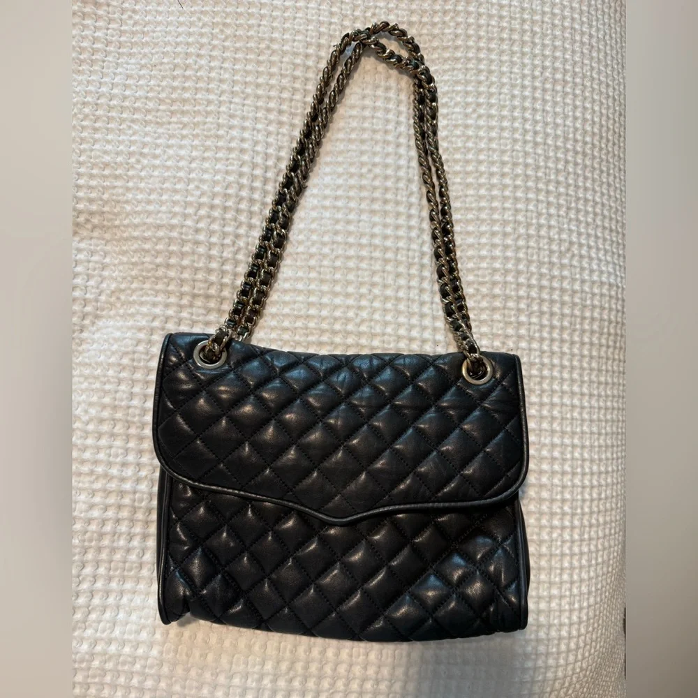 Rebecca Minkoff Black Quilted Shoulder Bag - Picture 2 of 8